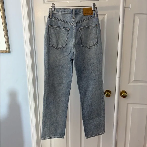 Denim Forum The Joni Highrise Loose Blue Jean Size 24 Organic Cotton Button Fly - Picture 14 of 17